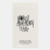 Serviette En Papier Happy Halloween drôle effrayant Araignée Cobweb (Devant)