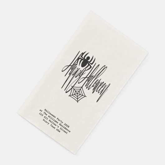 Serviette En Papier Happy Halloween drôle effrayant Araignée Cobweb (Coin)