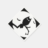 Serviette En Papier Happy Halloween Éffrayant Owl Papier Napkin (Coin)