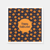 Serviette En Papier Happy Halloween Funny mignon Motif Citrouille (Devant)