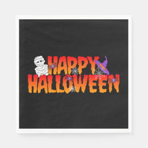 Serviette En Papier Happy Halloween Graphic