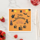 Serviette En Papier Happy Halloween & Halloween caractères (En situation)