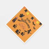 Serviette En Papier Happy Halloween & Halloween caractères (Coin)