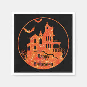 Serviette En Papier Happy Halloween Haunted House