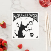 Serviette En Papier Happy Halloween papier arbre Éffrayant Napkin (En situation)