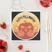 Serviette En Papier Happy Halloween! Pumpkins Paper Napkin (En situation)