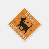 Serviette En Papier Happy Halloween sorcière Casquette Chat & chauves- (Coin)