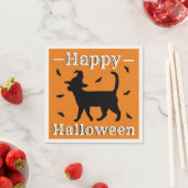 Serviette En Papier Happy Halloween sorcière Casquette Chat & chauves- (En situation)
