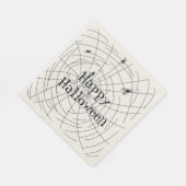 Serviette En Papier Happy Halloween Spider Web Doodle Illustration (Coin)