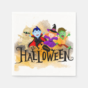 Serviette En Papier Happy Halloween tasses de papier, Halloween partie
