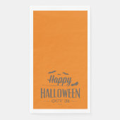 Serviette En Papier Happy Halloween typographie (Devant)