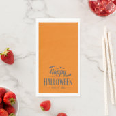 Serviette En Papier Happy Halloween typographie (En situation)