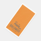 Serviette En Papier Happy Halloween typographie (Coin)