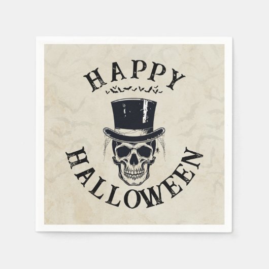 Serviette En Papier Happy Halloween vintage (Devant)
