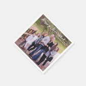 Serviette En Papier Happy Hanoukka Elegant Typography Nom de la photo (Coin)