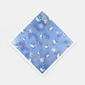 Serviette En Papier Happy Hanoukka Falling Stars et Dreidels Napkins (Coin)