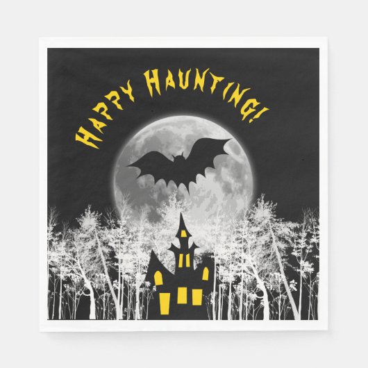 Serviette En Papier Happy Haunween heureux (Devant)