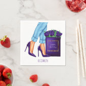 Serviette En Papier Happy Heels Shopping Bag Anniversaire (En situation)