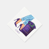 Serviette En Papier Happy Heels Shopping Bag Anniversaire (Coin)