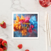 Serviette En Papier Happy Holi Napkin (En situation)
