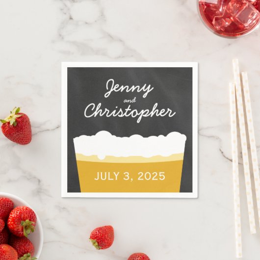 Serviette En Papier Happy Hour Brewery Craft Bière Party Napkins (En situation)