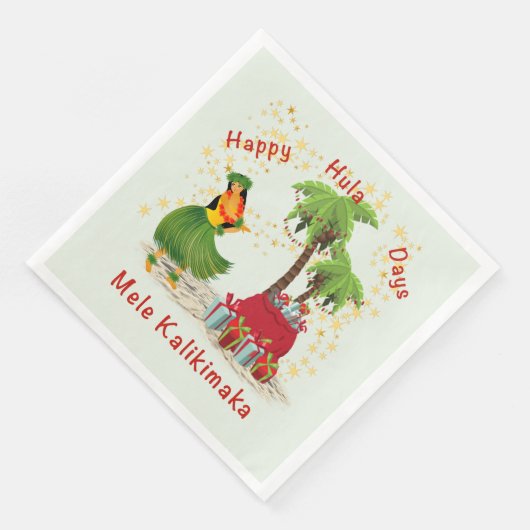 Serviette En Papier Happy Hula Days 2 Papier Napkin (Coin)