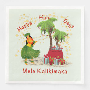 Serviette En Papier Happy Hula Days 2 Papier Napkin
