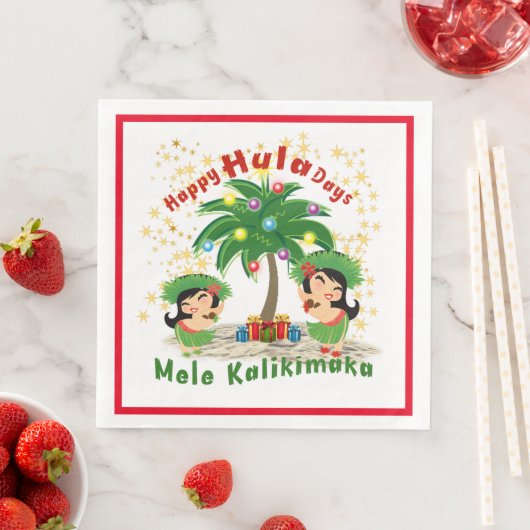 Serviette En Papier Happy Hula Days 3 Papier Napkin (En situation)