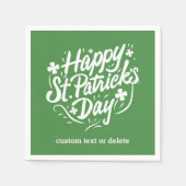 Serviette En Papier Happy Jour de la Saint Patrick Party Custom Shamro (Devant)