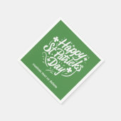 Serviette En Papier Happy Jour de la Saint Patrick Party Custom Shamro (Coin)