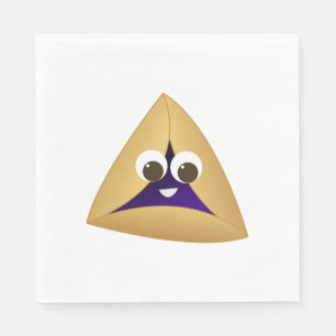 Serviette En Papier Happy Kawaii Prune Hamentashen