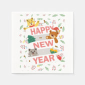 Serviette En Papier Happy new year (Devant)