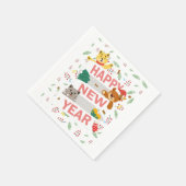 Serviette En Papier Happy new year (Coin)