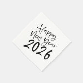 Serviette En Papier Happy New Year 2026 Script  (Coin)