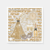 Serviette En Papier Happy New Year Gold (Devant)