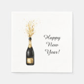 Serviette En Papier Happy New Year Gold Bottle (Devant)