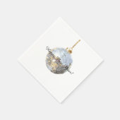 Serviette En Papier Happy New Year Silver Ball (Coin)