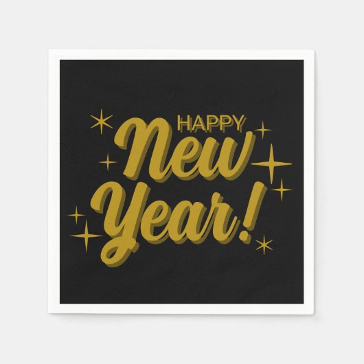 Serviette En Papier Happy New Years Napkins (Devant)