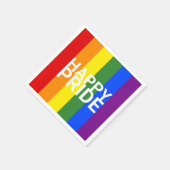 Serviette En Papier Happy Pride Rainbow Flag Stripes Party (Coin)