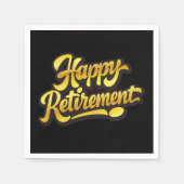 Serviette En Papier Happy Retirement Paper Napkin (Devant)