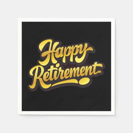 Serviette En Papier Happy Retirement Paper Napkin