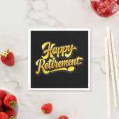 Serviette En Papier Happy Retirement Paper Napkin