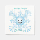 Serviette En Papier Happy Snowflake Emoticon Thunder_Cove (Devant)