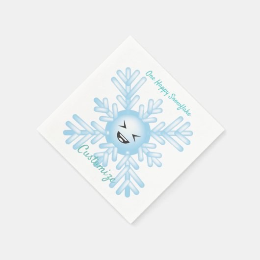 Serviette En Papier Happy Snowflake Emoticon Thunder_Cove (Coin)