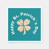 Serviette En Papier Happy St. Patrick`s Day Shamrock Clover (Devant)