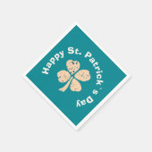 Serviette En Papier Happy St. Patrick`s Day Shamrock Clover (Coin)