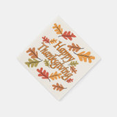 Serviette En Papier Happy Thanksgiving (Coin)