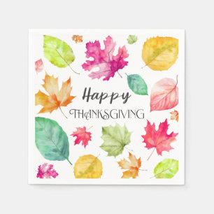 Serviette En Papier Happy Thanksgiving