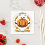 Serviette En Papier Happy thanksgiving (En situation)