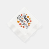 Serviette En Papier Happy Thanksgiving (Coin)